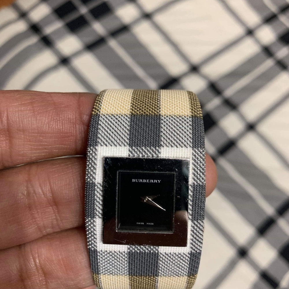 Authentic Burberry Stainless Steel Cuff Watch